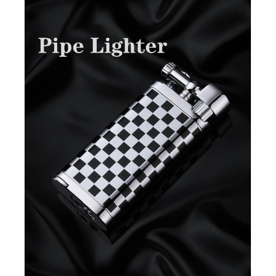 Genuine oblique SPUNK cigarette pipe gas lighter with Tobacco Pipe Tamper personality Retro Metal rocker arm lighter easy ignite