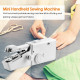 Handheld Mini Sewing Machine Portable Household Cordless Electric Stitch Tool for Quick Repairs DIY Home Travel Stitching