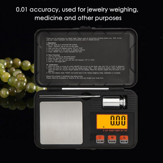 High Precision Jewelry Scale 200g 0.01g Digital Pocket Scale