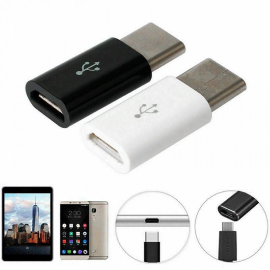 Hot 1pc Micro USB To USB C Adapter Mobile Phone Adapter Type-c Interface Data Line Charging Converter For Samsung Xiaomi Huawei