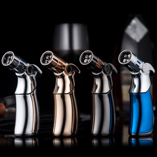 Luxurious JOBON Windproof 4 Torch Jet Flame Lighter