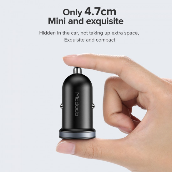 MCDODO 12W Fast Dual USB Car Charger Universal Mini USB Plug Car Phone Charging Adapter For iPhone Mobile Phone Tablet GPS