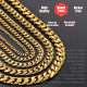 Chains Stainless Steel Black Gold Silver Color Necklace for Men Women Curb Cuban Jewelry 3/5/7/9/11mm DLKNM08