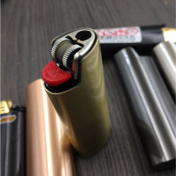 Metal Armor Gas Lighter Shell Ice Mirror J6 Lighter Case General Plastic Body Protection Lighter cover For Bic