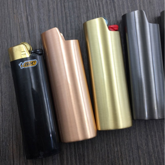 Metal Armor Gas Lighter Shell Ice Mirror J6 Lighter Case General Plastic Body Protection Lighter cover For Bic