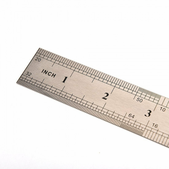 Metal Ruler Stainless Steel Double Sided 15CM 20CM 30CM Precision School Office