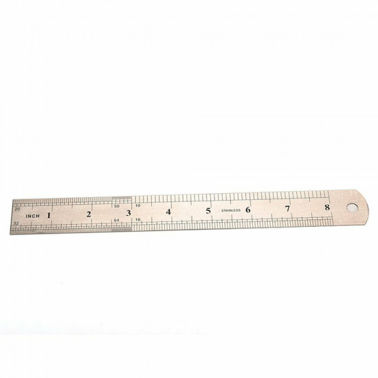 Metal Ruler Stainless Steel Double Sided 15CM 20CM 30CM Precision School Office