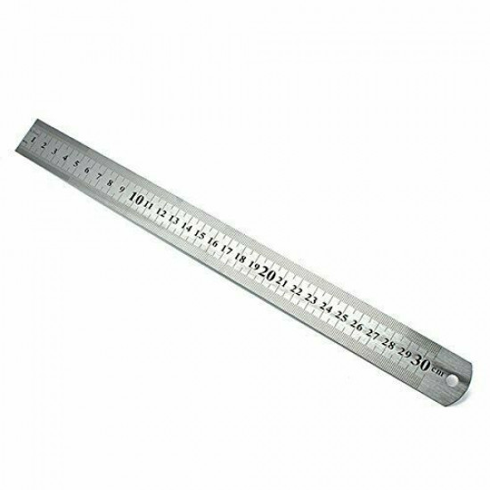 Metal Ruler Stainless Steel Double Sided 15CM 20CM 30CM Precision School Office