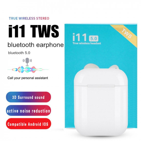 Nuevo i11 TWS auricular Bluetooth Mini auriculares inalámbricos estéreo con micrófono auriculares inalámbricos manos libres par