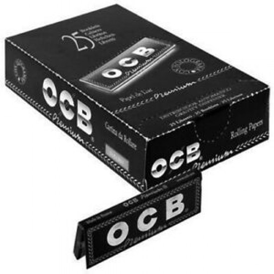 OCB Medium Rolling Papers Box of 25 Booklets 1 1/4 Ultra Thin Papers