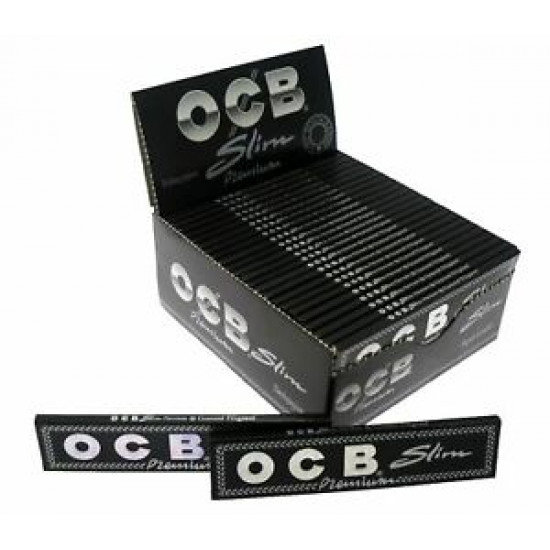 OCB Premium white Slim Rolling Papers Kingsize Cigarette Full Box 50 Booklets