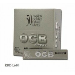 OCB Silver X-Pert Slim Fit King Size Smoking Premium Quality Rolling Papers 