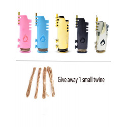 Portable Lighter Shell Plastic Cigarette Lighter Shell With Ignition Twine Cigarette Lighter Protection Case Smoking Accessories