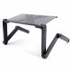 Portable adjustable laptop  table for foldable Laptop Desk Computer mesa para notebook Stand Tray For Sofa Bed Black