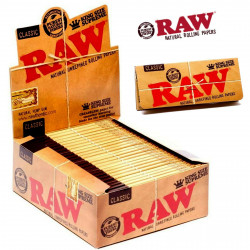 RAW Classic King Size Supreme Natural Rolling Papers 24 Booklets - FULL BOX