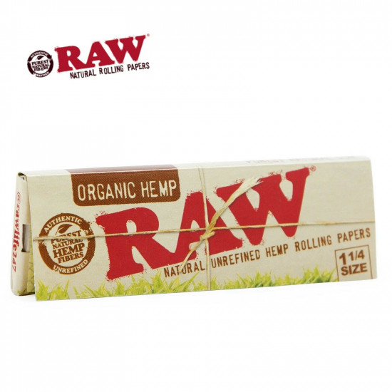 RAW Organic Hemp Natural 1.25 1 1/4 Rolling Papers 24x FULL BOX 