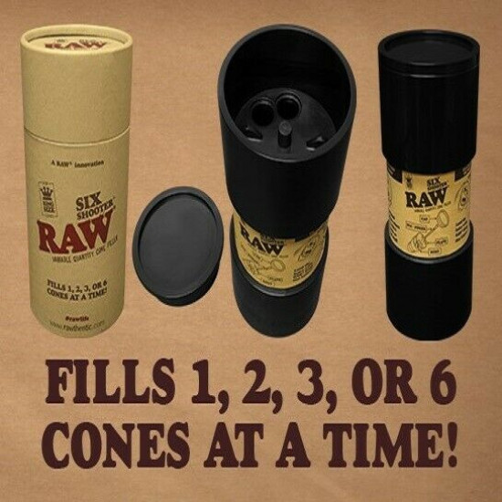 RAW Six Shooter Kingsize Multi Cone filler | Fills up to 6 pre-rolled cones!