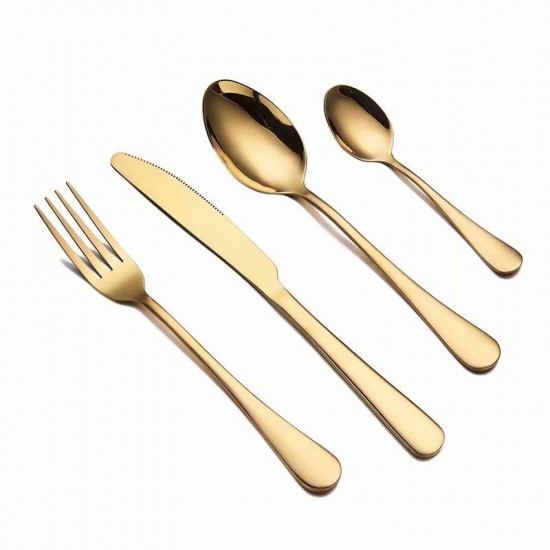 Tableware Gold Cutlery Set Dinnerware Set 304 Stainless Steel Black Gold Cutlery Set Knife Fork Set Tableware Silverware