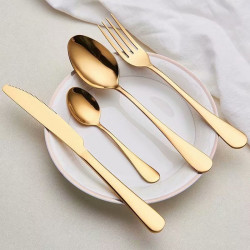 Tableware Gold Cutlery Set Dinnerware Set 304 Stainless Steel Black Gold Cutlery Set Knife Fork Set Tableware Silverware