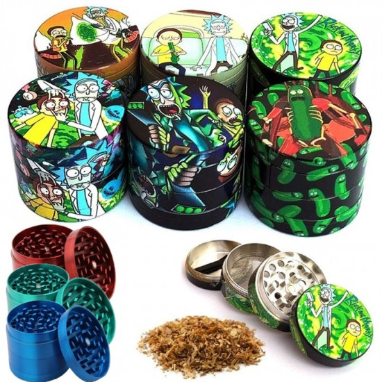 Tobacco Grinders & Accessories Cartoon Herbal Grinder New Tobacco Crusher 4 Layer Metal 40mm Mini Tobacco Grinder