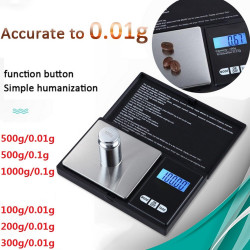 200g/ 0.01 LCD Display Pocket Scale Precise Digital Scale Gram Weight for Kitchen Jewelry Drug 