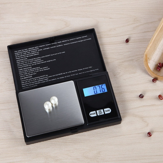 200g/ 0.01 LCD Display Pocket Scale Precise Digital Scale Gram Weight for Kitchen Jewelry Drug 