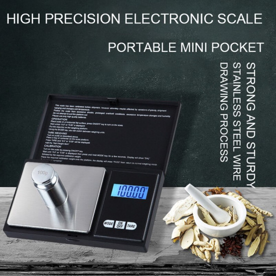 200g/ 0.01 LCD Display Pocket Scale Precise Digital Scale Gram Weight for Kitchen Jewelry Drug 