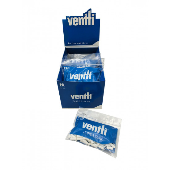 Ventti Super Slim Filter Tips Blue Box of 16 packs