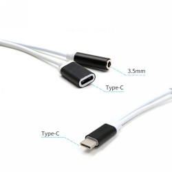 mini usb cable Type-C To 3.5mm Jack AUX Headphone Cellphone data line Audio Splitter Converter Adapter Cable for Cellular z75