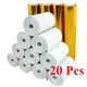 thermal paper 57 x 30 mm no core BPA free 20 rolls 2 1/4\