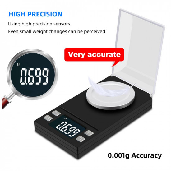 NEW 100g/50g 0.001g Digital precision scale for Jewelry gold Herb Lab Weight Milligram Scale Electronic Balance accurate scale