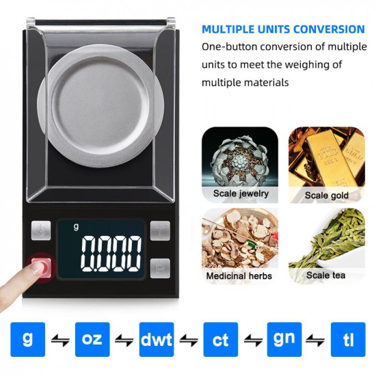 NEW 100g/50g 0.001g Digital precision scale for Jewelry gold Herb Lab Weight Milligram Scale Electronic Balance accurate scale