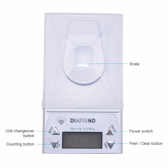 New Brand 0.001/ 10g 0.001g-10g LCD Digital Jewelry Diamond Pocket Waage Scale Gem Weight Arrive