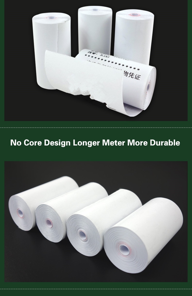 免费送货15个80x30mm手持式收据纸卷，用于移动POS 80mm蓝牙，热敏打印机，无芯现金，直到卷，33005008409